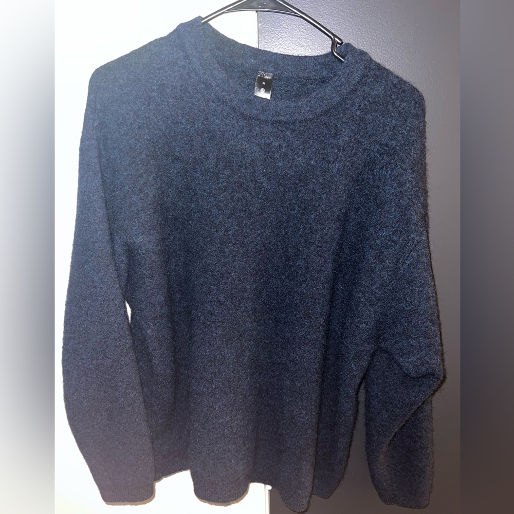 Lululemon Cashmere Crew Sweatshirt Medium Navy